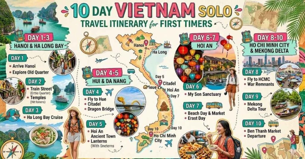 10 Day Vietnam Solo Travel Itinerary for First Timers