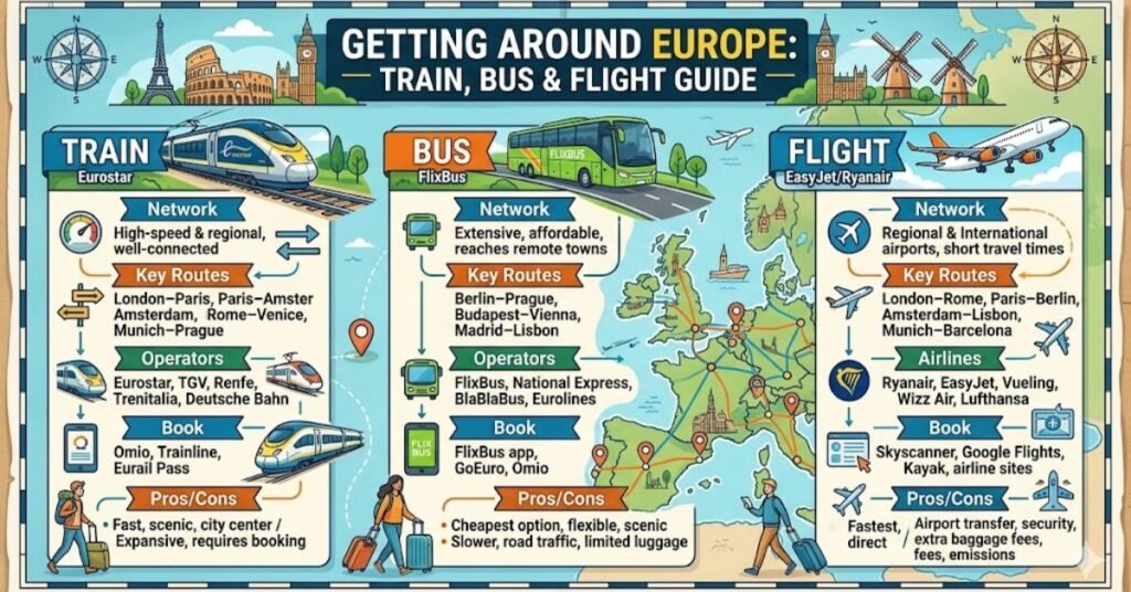 Getting Around Europe Train, Bus & Flight Guide
