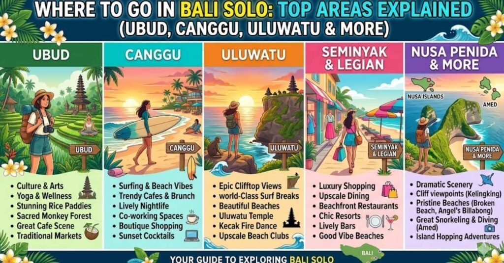 Where to Go in Bali Solo: Top Areas Explained (Ubud, Canggu, Uluwatu & More)