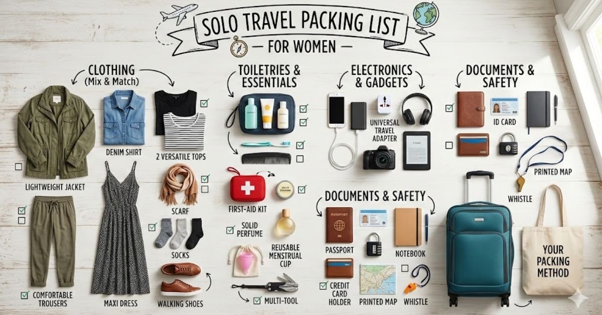 Solo Travel Packing List for Women